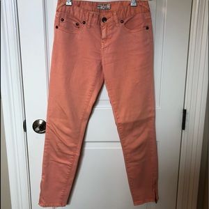 Free People Melon Colored Skinny Jeans • 26